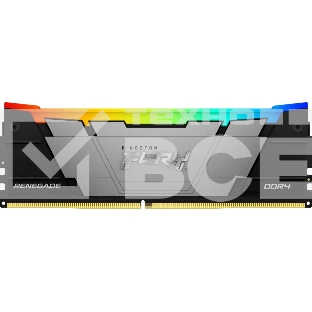 Оперативная память Kingston Fury Renegade, DDR4, 16GB (1x16GB), 3200MHz, CL16, с радиатором, RGB, серебристый/черный