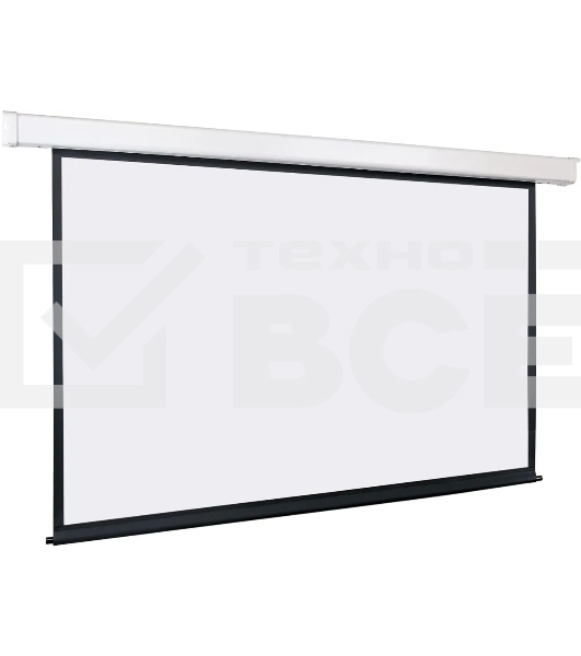 Экран с электроприводом Lumien Eco Control 189x300 см (раб. область 181х292 см) Matte White черная кайма по периметру 16:9
