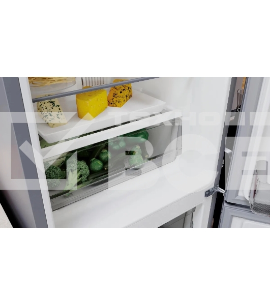 Холодильник Hotpoint HT 5180 MX нержавеющая сталь/серебристый двухкамерный 220/78 л морозилка снизу, No Frost