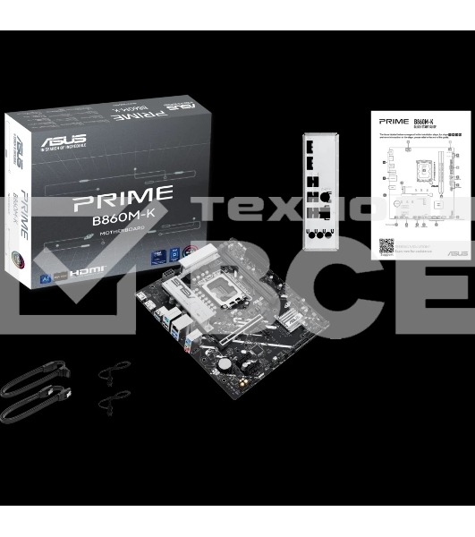 Материнская плата ASUS PRIME B860M-K, LGA 1851, Intel B860, 2xDDR5, 4xSATA, 2xM.2, 1xPCIe 4.0 x16, 2xPCIe 4.0 x1, 1xHDMI, 1xDP, 1x 2.5Gb LAN, 1xUSB-A 10Gbps, 3xUSB-A 5Gbps, 3xUSB-A 2.0, 3x3.5 мм, 7.1, mATX
