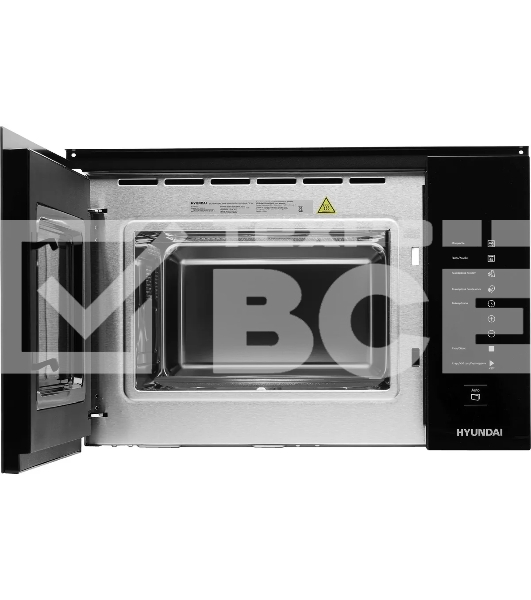 Микроволновая печь встраиваемая Hyundai HBW 2560 BG черный, 25 л, 900 Вт, переключатели - сенсор