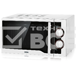 Микроволновая печь BBK 20MWS712MWB белый, 20 л, 700 Вт, переключатели - поворотный механизм