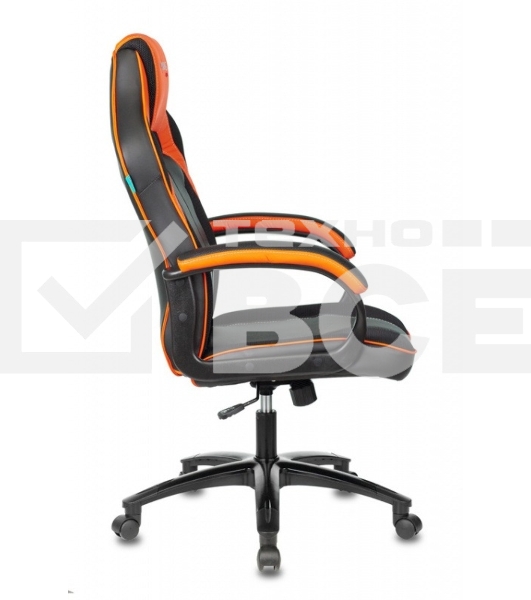 Кресло игровое Бюрократ VIKING 2 AERO ORANGE черный/оранжевый, искусст.кожа/ткань