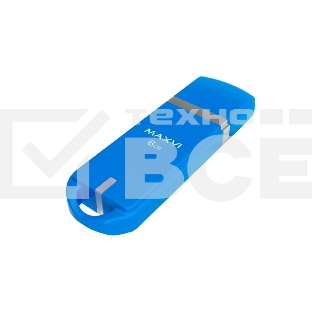 Флеш диск Maxvi P3 8GB USB 2.0 sky blue, монолит с колпачком, ABS пластик