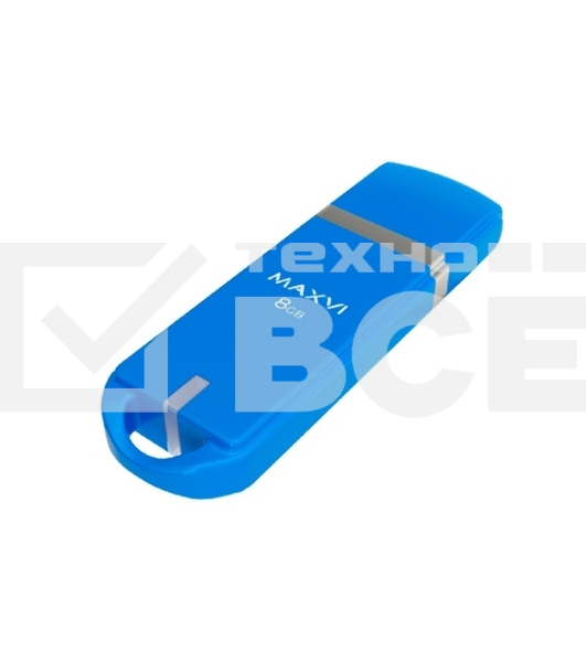 Флеш диск Maxvi P3 8GB USB 2.0 sky blue, монолит с колпачком, ABS пластик