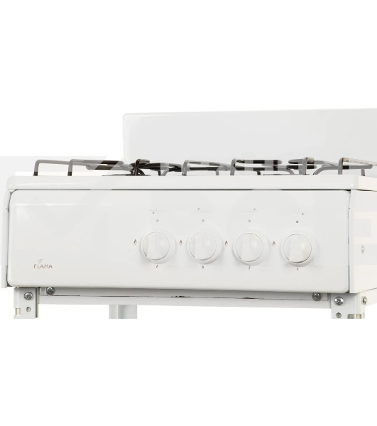 Плита газовая Flama AVG 1407 W белый, конфорок 4 газовых, духовка отсутствует, 50 см x 85 см x 57 см