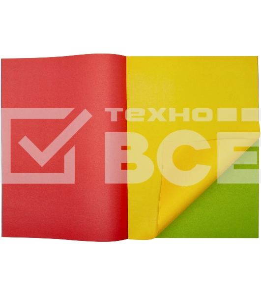 Бумага цветная Silwerhof ассорти двустор. 16л. 8цв. A4 Пони 50г/м2 2диз. обл.бум.офсет скрепка (упак.:50шт)