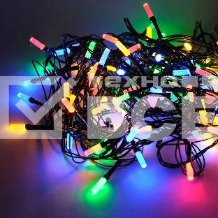 Гирлянда светод. Funray Лучики, SE-BEAM-560M, 5М, 60LED, мульти (4цв.),темно-зел.шнур 0,7м,контр,