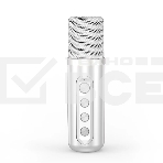 Переносная караоке система TRS2403 iconBIT K902W Колонка 10Вт, 2 микрофона Bluetooth, световые эффекты, аккумулятор в колонке 3000mAh и микрофонах, 22.3*9.6*15.7CM, белый, фото3