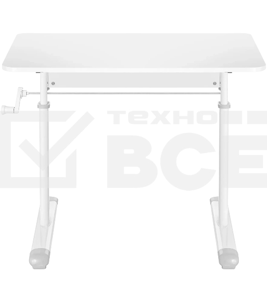 Офисный стол Defender Legend белый, 80x60 см, в63-86 см, ручной.