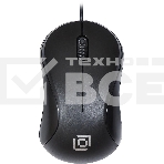 Мышь проводная Oklick 115S черный, 1200 dpi, USB, кнопки - 3, фото 1