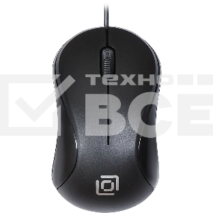 Мышь проводная Oklick 115S черный, 1200 dpi, USB, кнопки - 3