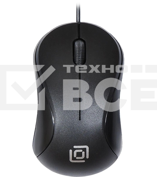Мышь проводная Oklick 115S черный, 1200 dpi, USB, кнопки - 3