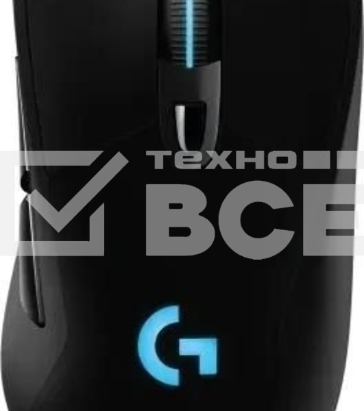 Мышь игровая Logitech G703 Lightspeed черная, сенсор 100-25600dpi (Hero25K), беспроводная 2.4GHz + USB 1,8м, 5 программируемых кнопок + колесо прокрутки, RGB-подсветка, под правую руку