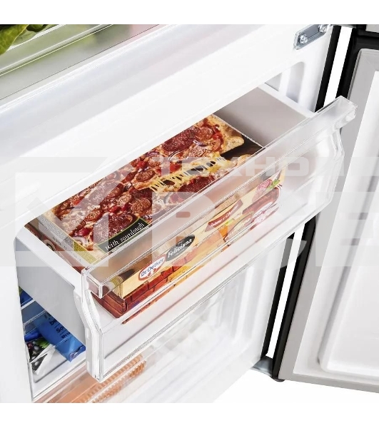 Холодильник Maunfeld MFF176SFSB черный двухкамерный 188/75л морозилка снизу, ручная разморозка