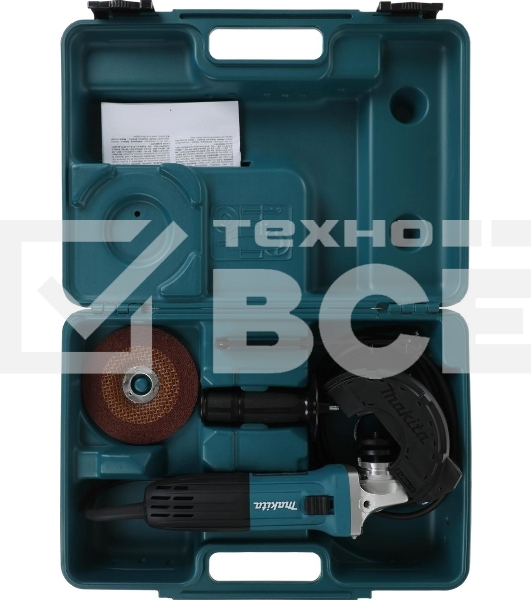 Угловая шлифовальная машина Makita GA5030RK 720Вт 11000об/мин рез.шпин.:M14 d=125мм