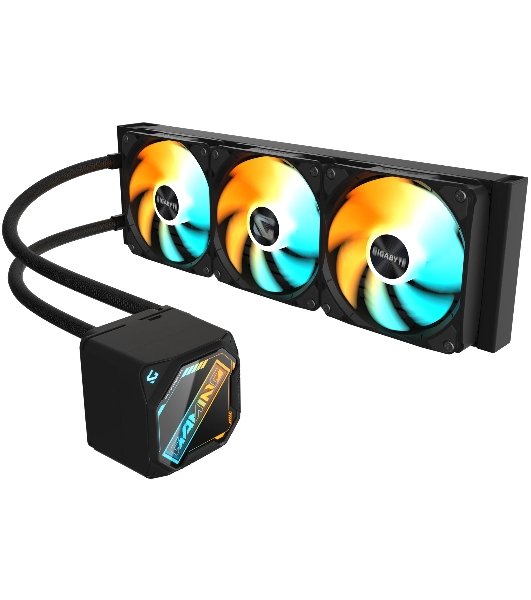 Жидкостная система охлаждения GIGABYTE Gaming GME 360 ARGB черный, алюминий/медь, 2200 об/мин, 35.8 дБ, 4 pin