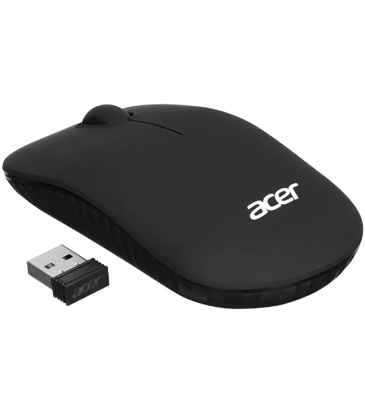 Комплект клавиатура+мышь Acer OKR030 беспроводной, USB, 1200 DPI, чёрный
