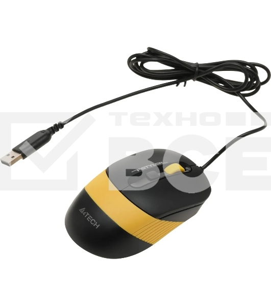 Клавиатура + мышь A4Tech Fstyler F1110 клав:черный/желтый мышь:черный/желтый USB Multimedia (F1110 BUMBLEBEE)