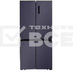 Холодильник  LEX LCD450BmID синий металлик трехкамерный 288/129л морозилка снизу Side-by-Side, фото 1