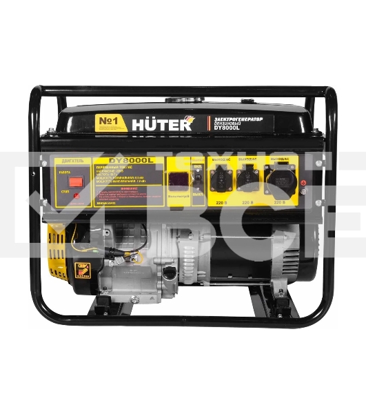 Электрогенератор бензиновый Huter DY8000L, 6.5 кВт, 91 дБ, 69.8 кг