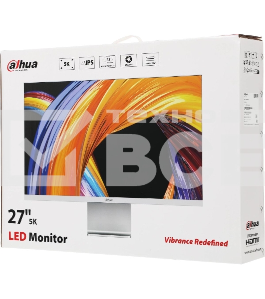 Монитор 27' Dahua LM27-P501 IPS 5120x2880, 60 Гц, 5 мс, 16:9, 400 кд/м², 2xHDMI 2.1, 1xDP, 1xUSB-C, серебристый