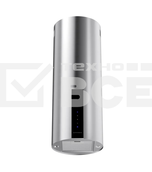 Вытяжка Kuppersberg, цилиндрическая, настенная, 35 см, сенсорное управление, таймер, отвод/рециркуляция, 3 скорости, производительность 850 м3/ч, LED освещение, обратный клапан, уровень шума 68 дБ, угольный фильтр CF110 (опция), цвет нержавеющая сталь