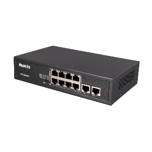 Коммутатор Falcon Eye FE-8FPG2, 8×100 Мбит/с PoE + 2×1 Гбит/с, неуправляемый