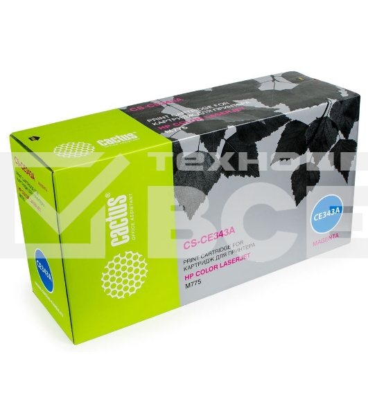 Картридж лазерный Cactus CS-CE343A пурпурный (16000 стр.) для HP Color LaserJet M775