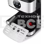 Кофеварка рожковая Kitfort КТ-7224 нержавеющая сталь/черный, исп. кофе - молотый, 1.5 л, 1100 Вт, 15 Бар., фото6