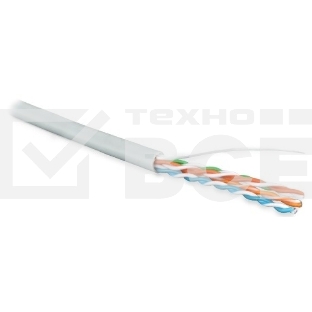 Кабель информационный Hyperline UUTP4R-C5E-S24-IN-LSZH-GY-305 кат.5E UTP 4 пары 24AWG LSZH внутренний 305м серый