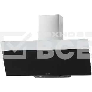 Наклонная вытяжка Krona KRISTEN A 900 black S черный/нерж.сталь