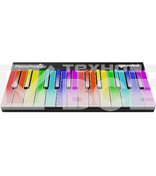 Клавиатура MIDI Gemini PianoProdigy GPP-101 24 клавиши с RGB подсветкой для обучения, Bluetooth, встроенный аккумулятор