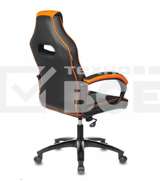 Кресло игровое Бюрократ VIKING 2 AERO ORANGE черный/оранжевый, искусст.кожа/ткань