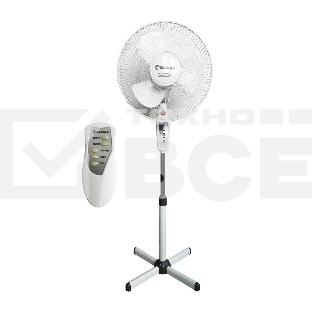 Вентилятор напольный Sakura SA-16G белый/серый ПДУ таймер