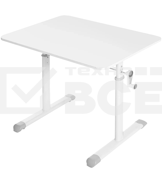 Офисный стол Defender Legend белый, 80x60 см, в63-86 см, ручной.