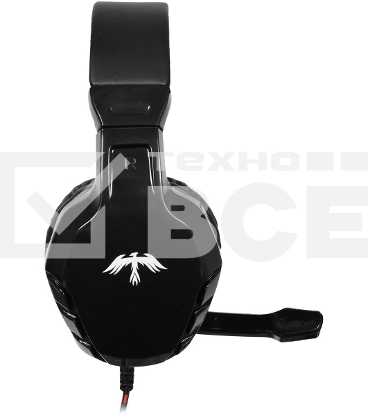 Гарнитура проводная с микрофоном Oklick Phoenix HS-L320G черный/красный 1.9м мониторы оголовье (NO-3000)