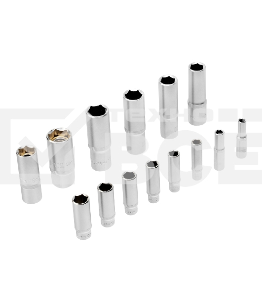 Набор инструментов Denzel 1/2', 1/4', CrV, S2, пластиковый кейс, 94 предмета