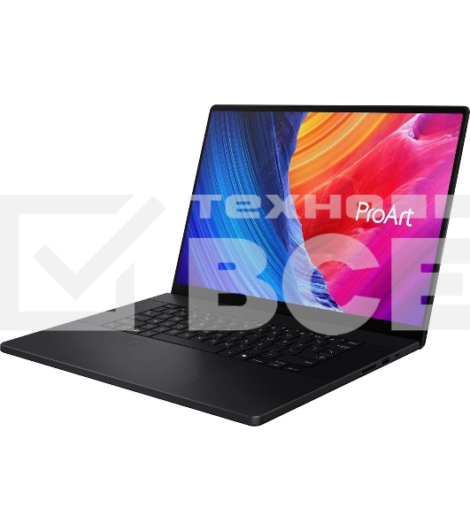Ноутбук Asus ProArt P16 H7606WW-SE009X Ryzen AI 9 HX 370 64Gb SSD2Tb NVIDIA GeForce RTX5080 16Gb 16' OLED Touch 4K (3840x2400) Windows 11 Pro черный WiFi BT Cam (90NB17F1-M00250)