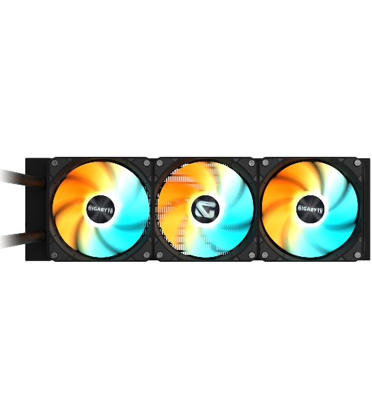 Жидкостная система охлаждения GIGABYTE Gaming GME 360 ARGB черный, алюминий/медь, 2200 об/мин, 35.8 дБ, 4 pin