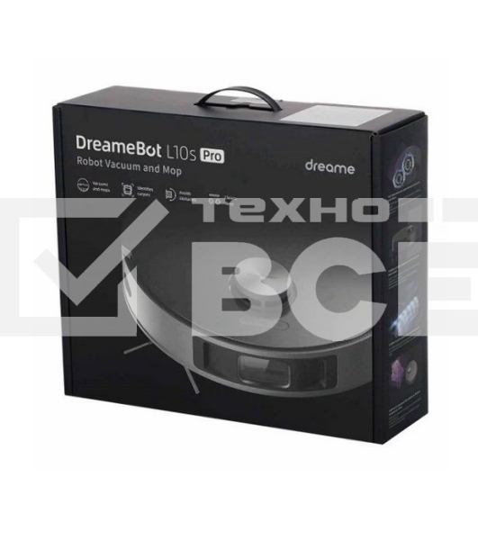 Робот-пылесос Xiaomi Dreame DreamerBot L10s Pro (RLS6L) чёрный, 5200 мАч Li-Ion, уборка влажная/сухая, пылесборник контейнер 0.45 л