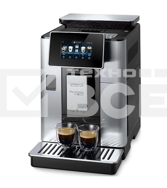 Кофемашина DeLonghi ECAM 610.75.MB металлик/черный, исп. кофе - зерновой/молотый, 2.2 л, 1450 Вт, 19 Бар