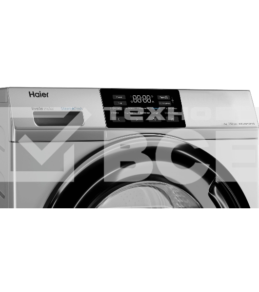 Стиральная машина Haier HW70-BP12919S серебристая, загрузка фронтальная 7кг, 1200 об/мин., класс: A+++