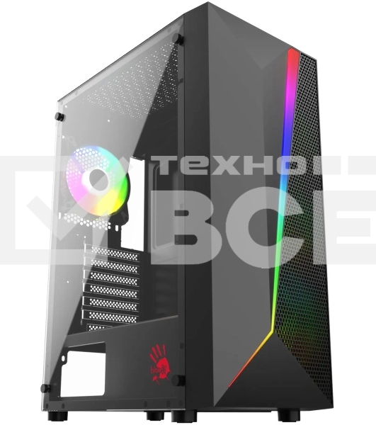 Корпус Bloody BD-CC106 черный без БП ATX 8x120mm 1xUSB2.0 1xUSB3.0 audio bott PSU