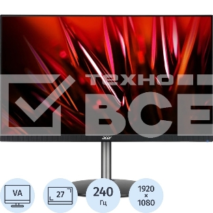 Монитор Acer Nitro XF273UXbmiiprx 27'', 16:9, VA, QHD, 0,5/1ms, 350cd, 240Hz, HDMI, DP, SPK, HAS