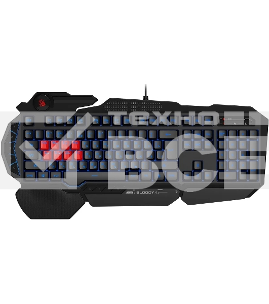Клавиатура A4Tech Bloody B318 Black USB Multimedia Gamer LED (подставка для запястий)