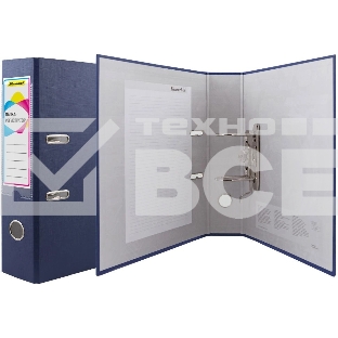 Папка-регистратор Silwerhof A4 75мм ПВХ/бумага синий без. окант. сборная (упак.:2шт)