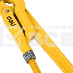 Трубный рычажный ключ №3 с изогнутыми губками Deli DL105267 560мм, раскрытие губок 0-67мм, сталь Cr-V, фото2