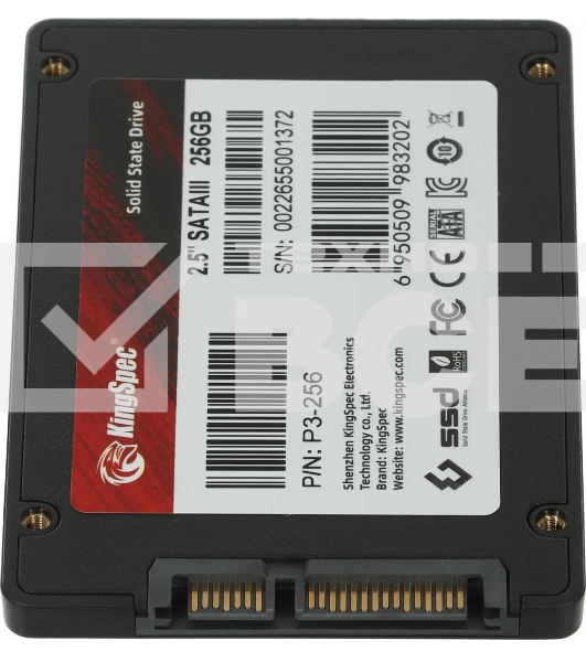 Накопитель SSD KingSpec P3-256, 256Gb, SATA, 2.5