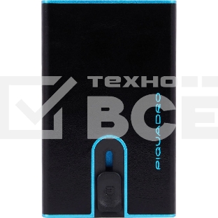 Чехол для кредитных карт Piquadro Blue Square PP4825B2BLR/N, натур.кожа, черный